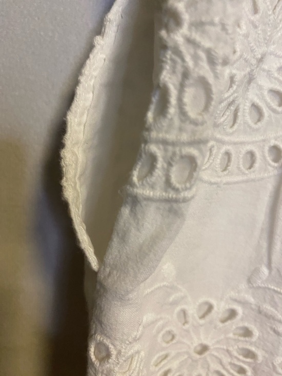 Aqua White Eyelet Lace High-Waist Shorts - Picture 7 of 7